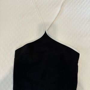 Superdown Black and White Halter Top